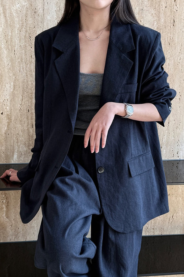 Neformální sako z tencelu a lnu