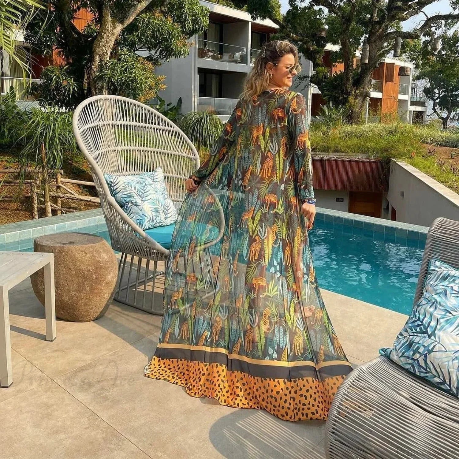 Crochet Kaftan Tunic Summer Beach Cover Up