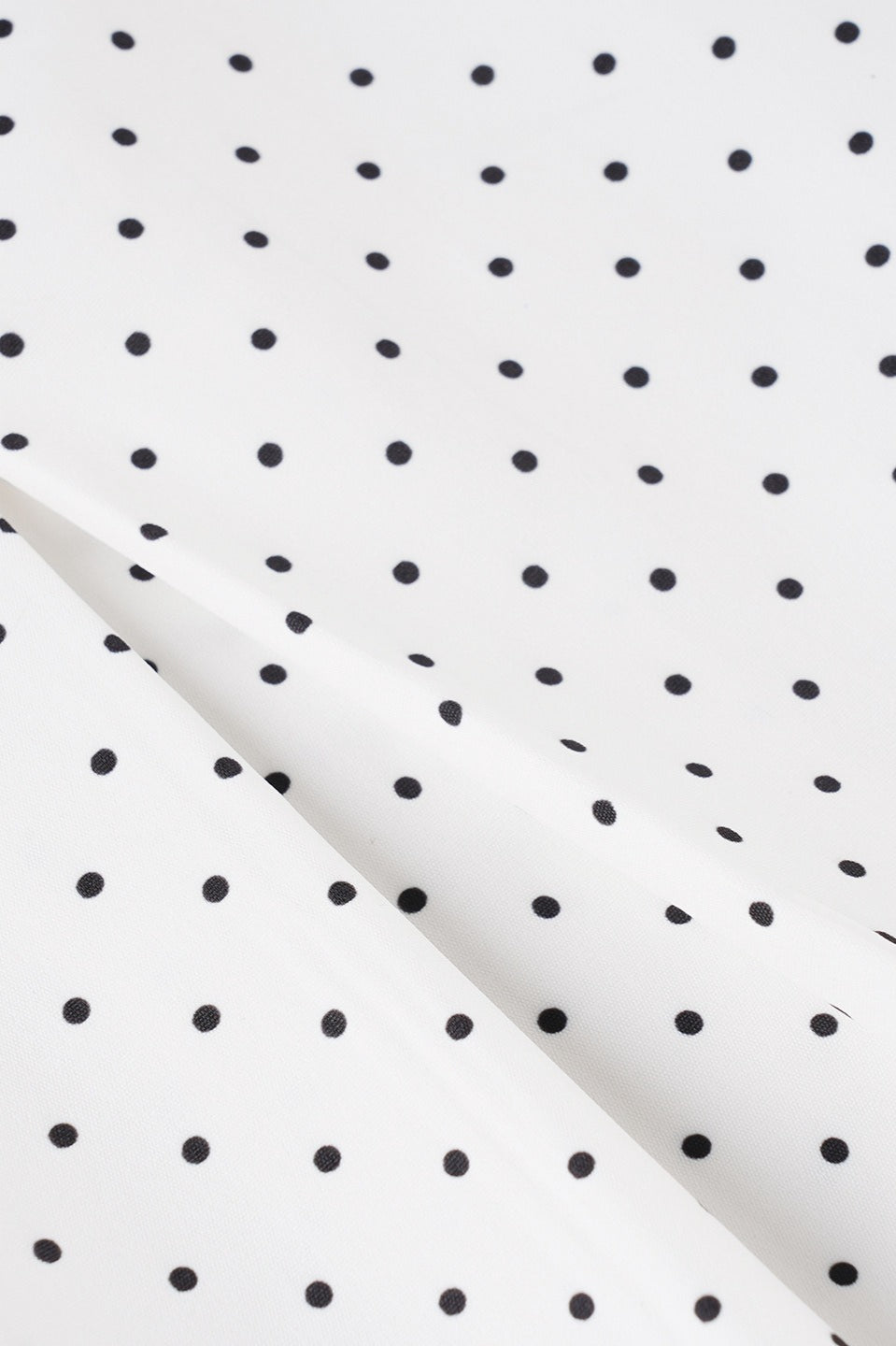 Jupe midi trapèze à pois froncée