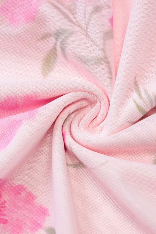 Sexy Backless Slim Tie Waist Floral Dress