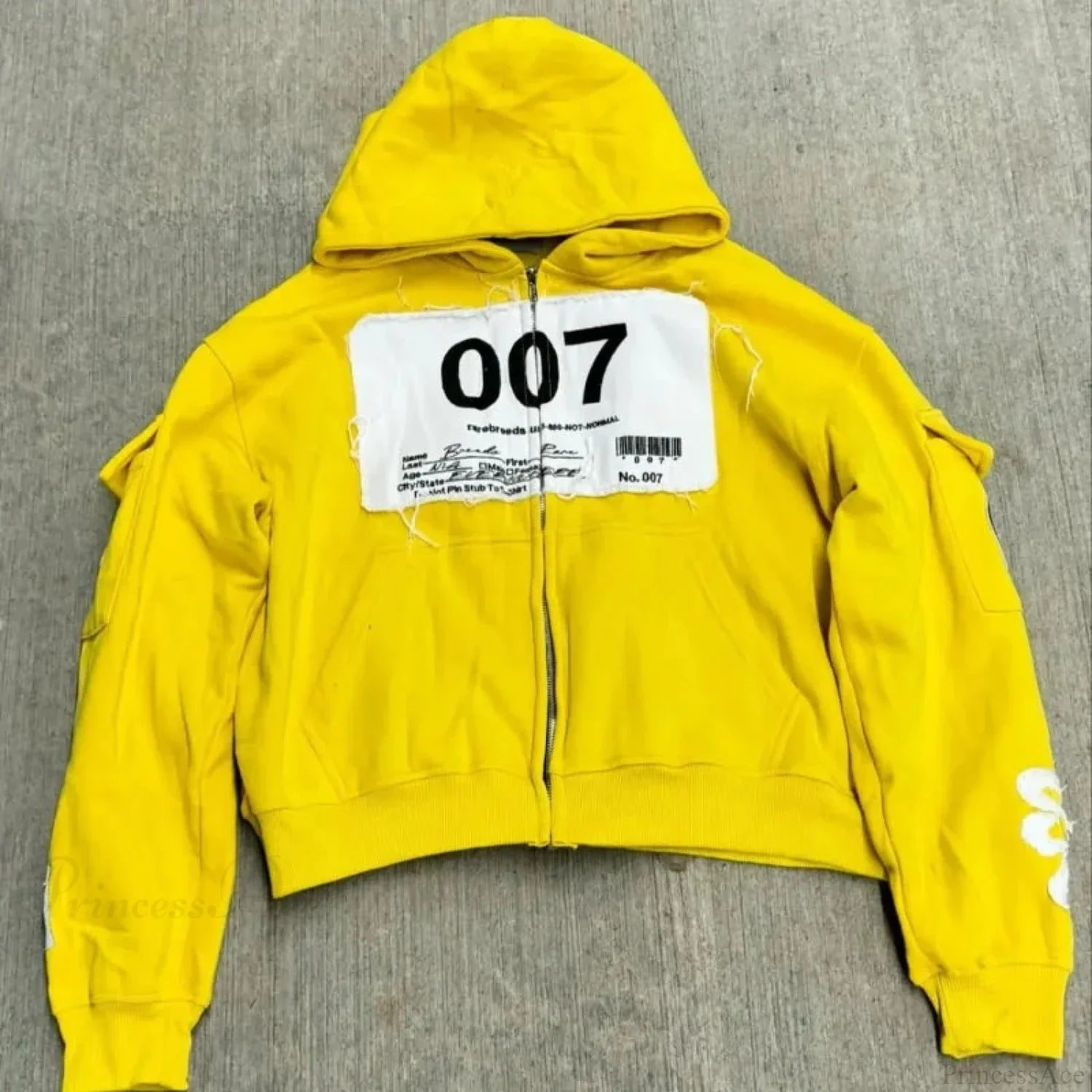 Dark Zipper Joined Vintage Hoodie