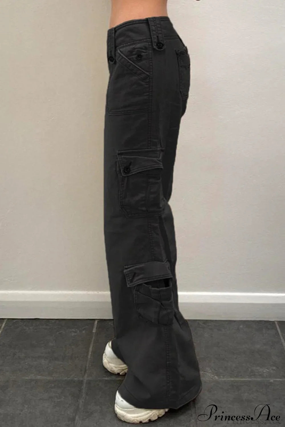 Jeans-Straßentaschen-Hüfttiefe Cargohose