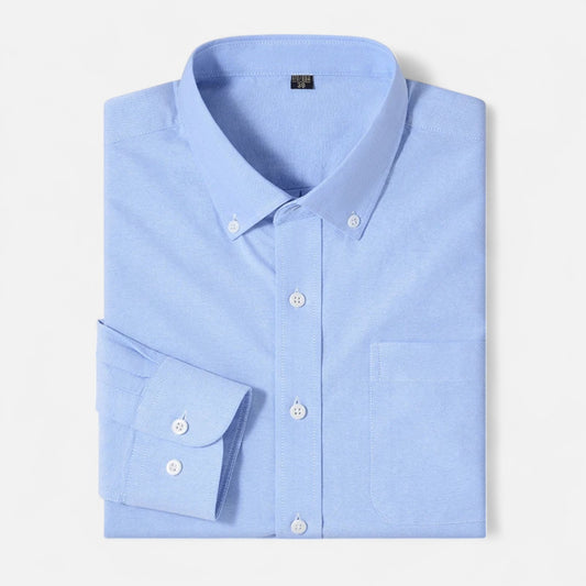 Viventi | Chemise Oxford 100 % Coton à Manches Longues pour Homme – Élégance Classique, Confort Naturel