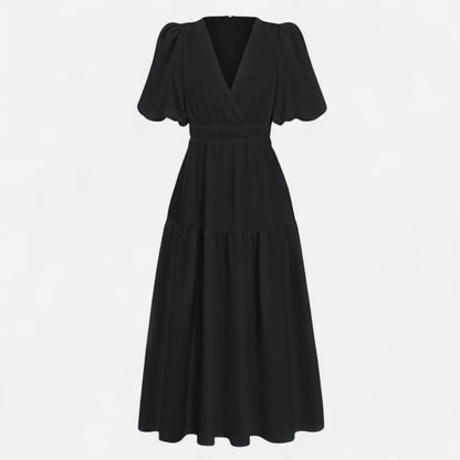 Viventi | Robe Vintage Élégante à Manches Bouffantes pour Femme – Charme Rétro, Détails Volants
