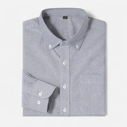 Viventi | Chemise Oxford 100 % Coton à Manches Longues pour Homme – Élégance Classique, Confort Naturel