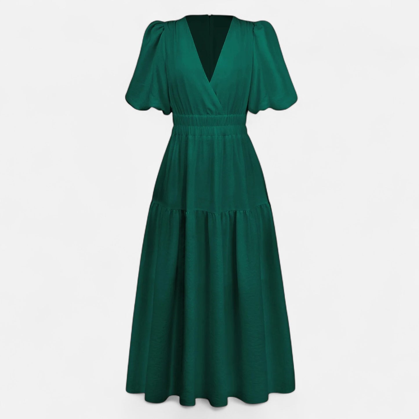 Viventi | Robe Vintage Élégante à Manches Bouffantes pour Femme – Charme Rétro, Détails Volants
