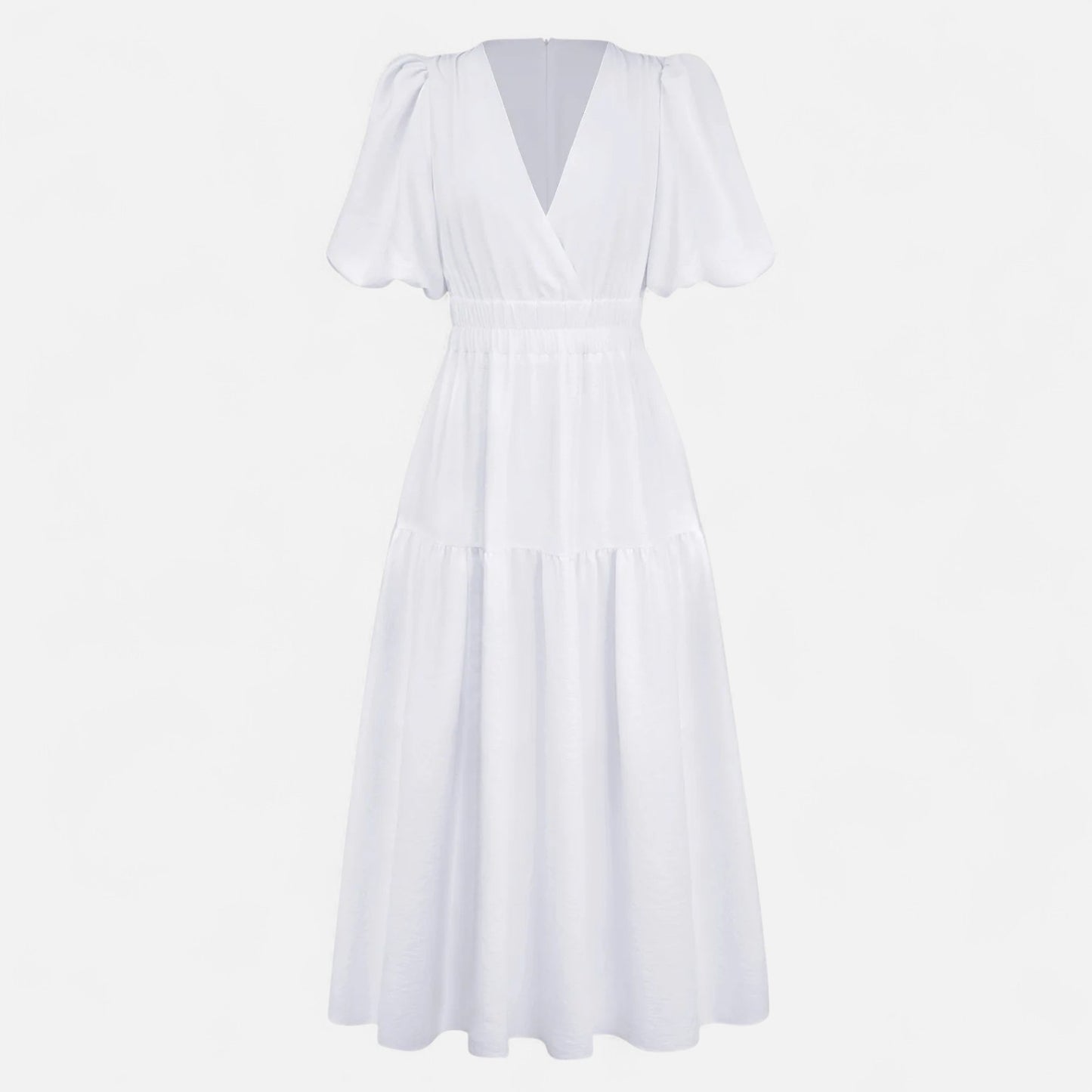 Viventi | Robe Vintage Élégante à Manches Bouffantes pour Femme – Charme Rétro, Détails Volants