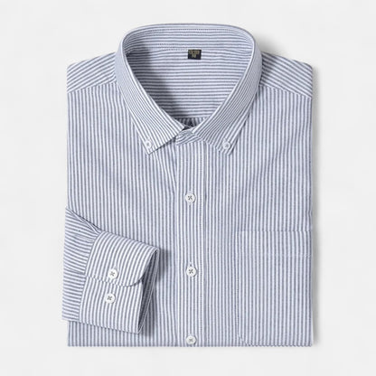 Viventi | Chemise Oxford 100 % Coton à Manches Longues pour Homme – Élégance Classique, Confort Naturel