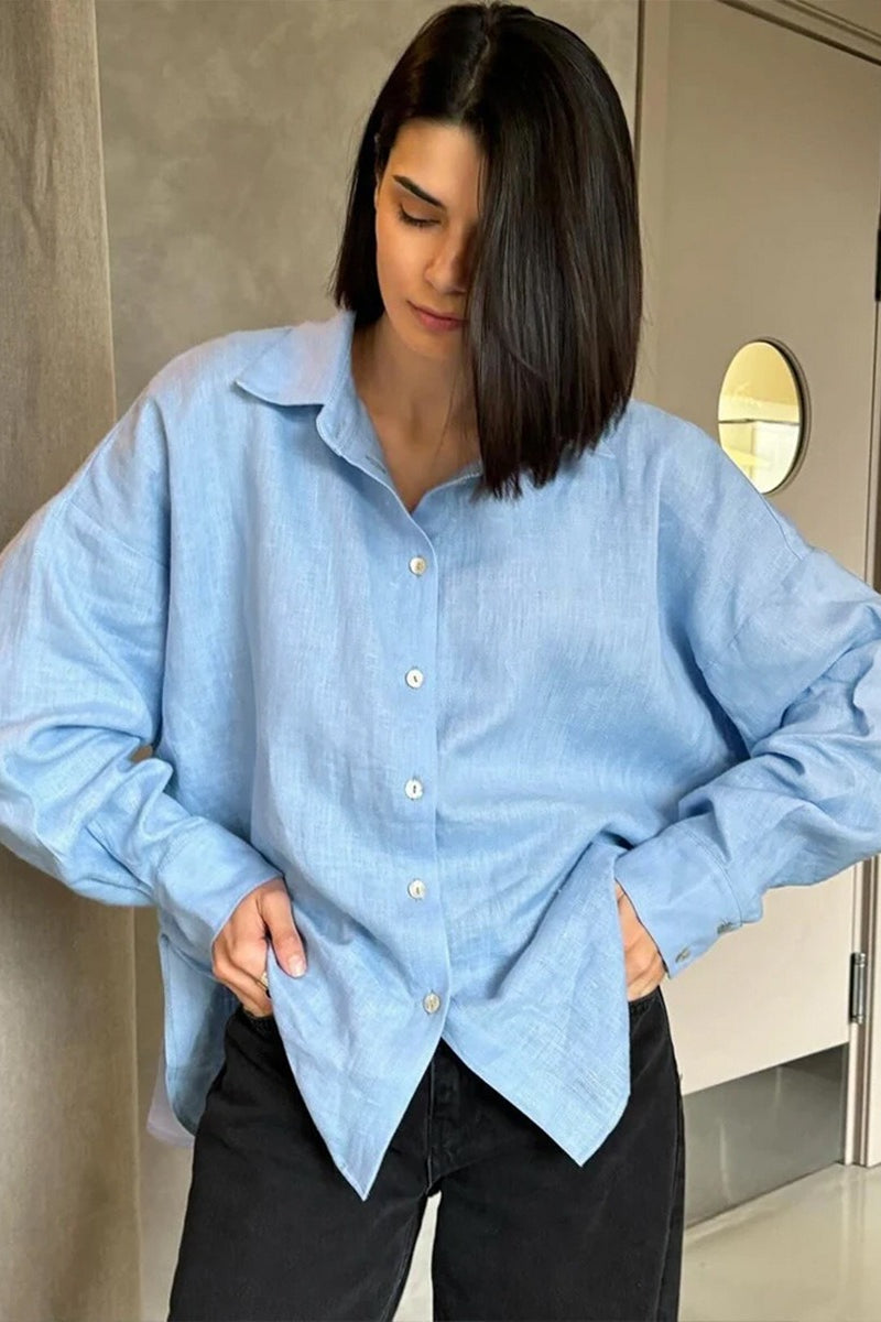 Fashion Solid Loose Casual Commuter Blouse