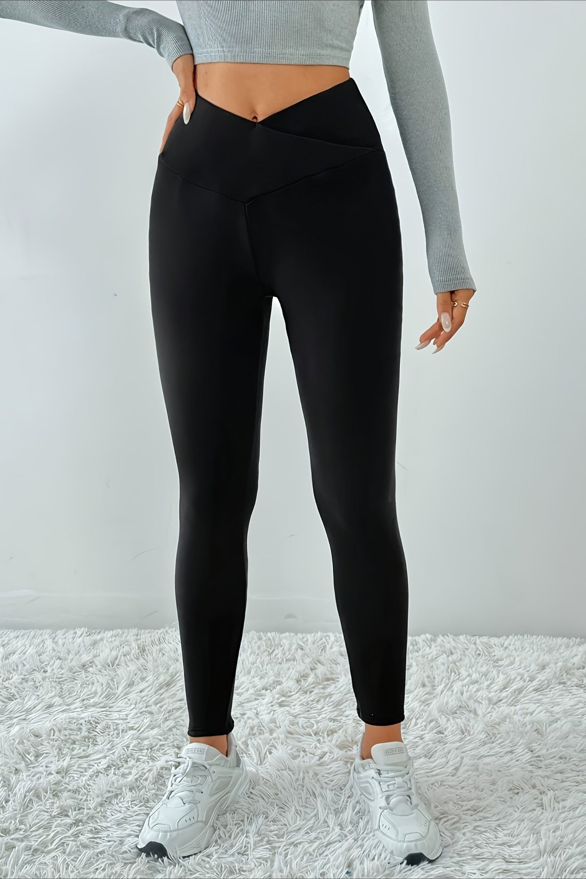 Legging Térmica com Forro de Fleece, Frente Cruzada e Levantamento de Bumbum