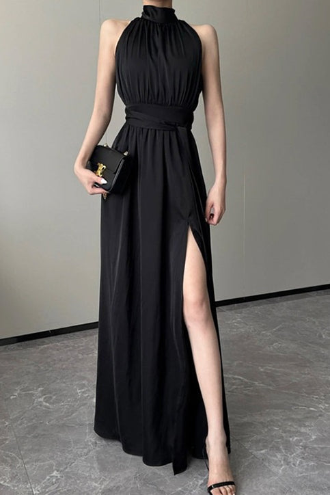Elegant Sleeveless Evening Maxi Dress