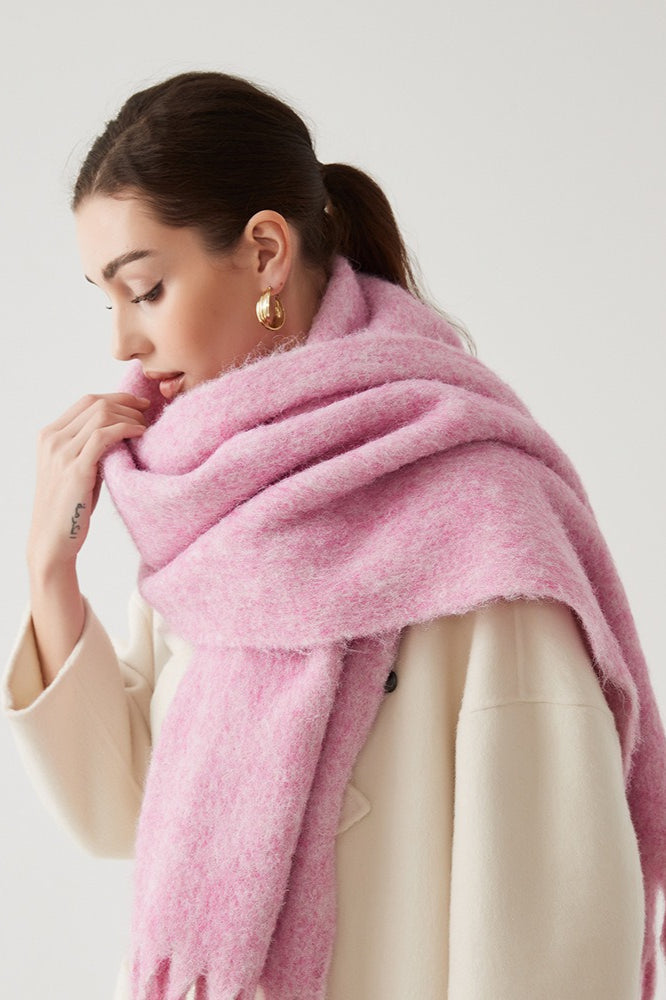 Wool Blend Blush Pink Scarf