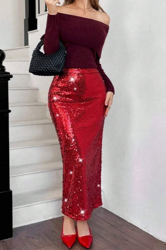 High Slit Bodycon Skirt