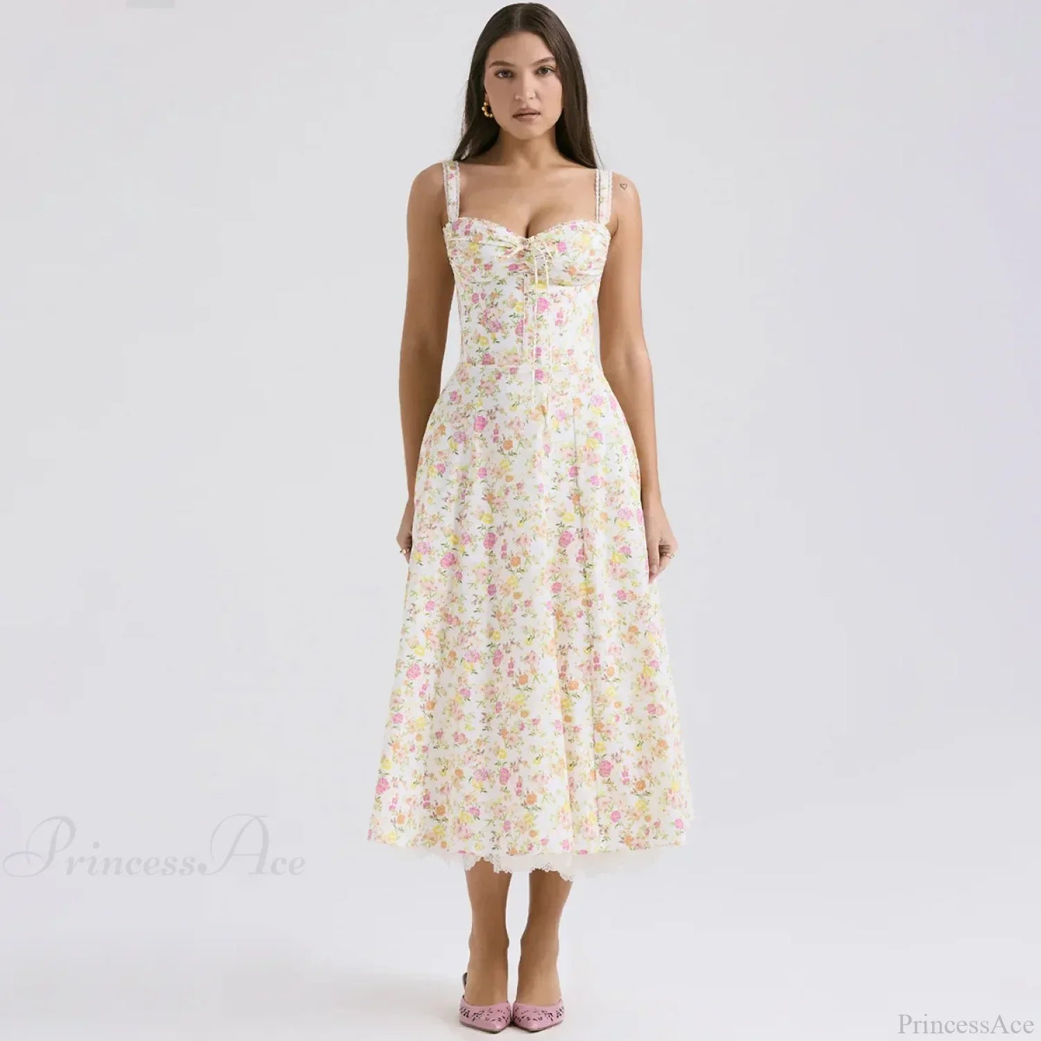 Elegantes Midikleid mit floralem Sommerprint