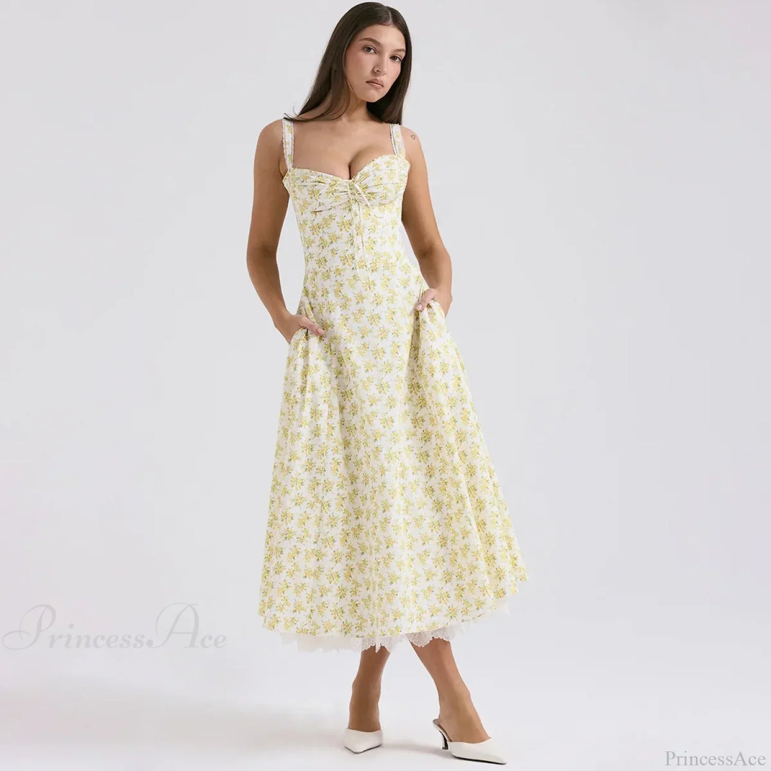 Elegantes Midikleid mit floralem Sommerprint