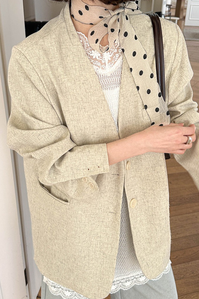 Blazer informal con escote en V