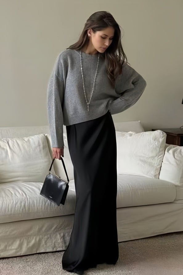 Lockerer Grundstrickpullover