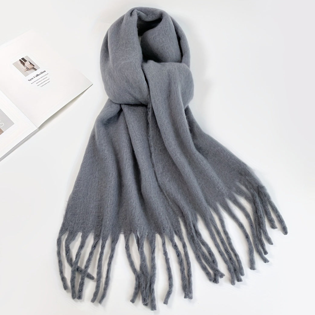 Solid Color Mohair Scarf