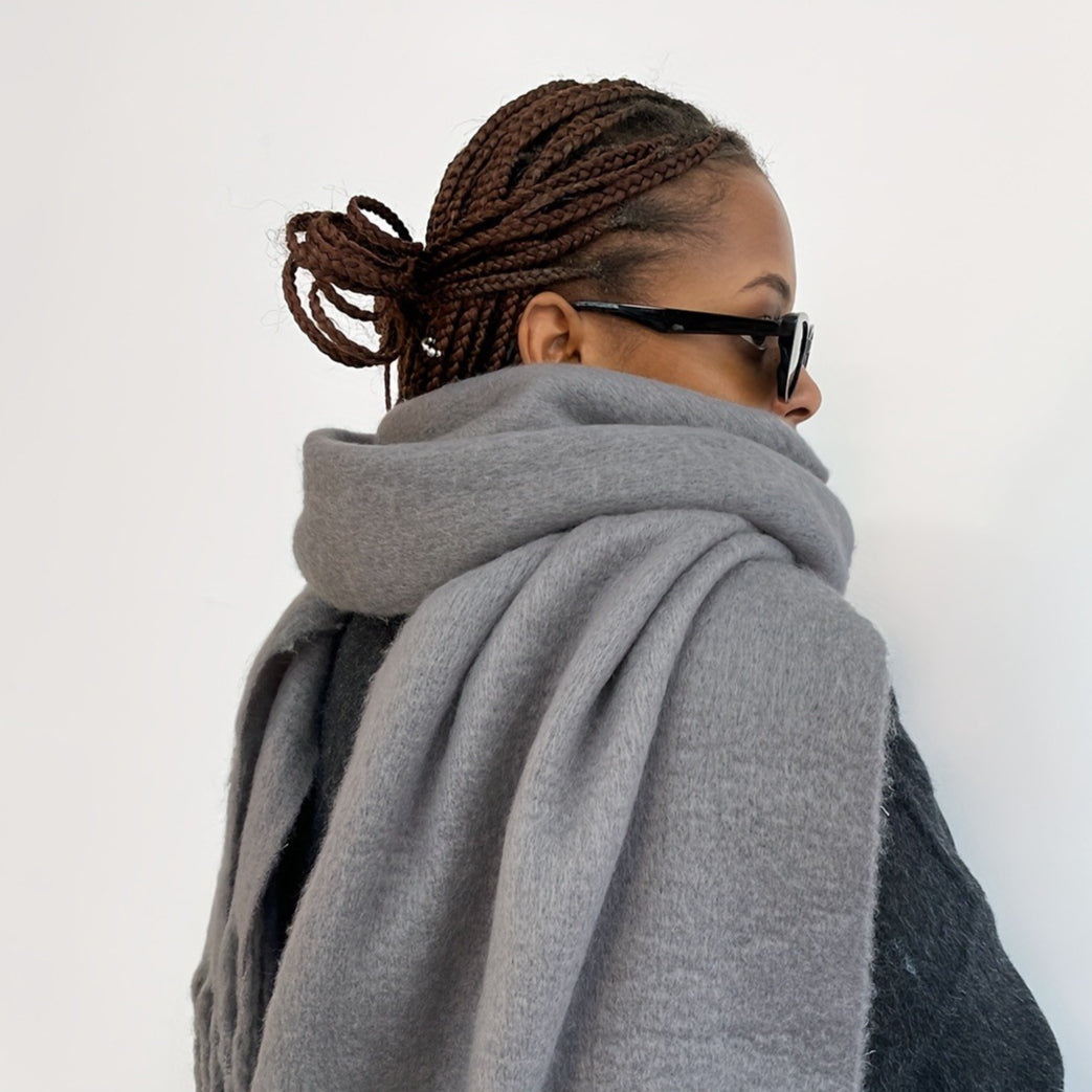 Solid Color Mohair Scarf