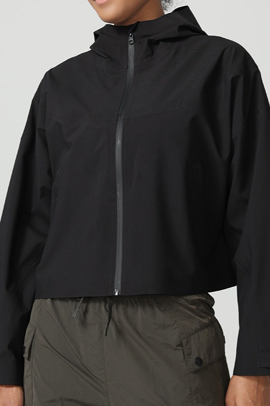 Wasserdichte Windjacke mit lockerem Schnitt