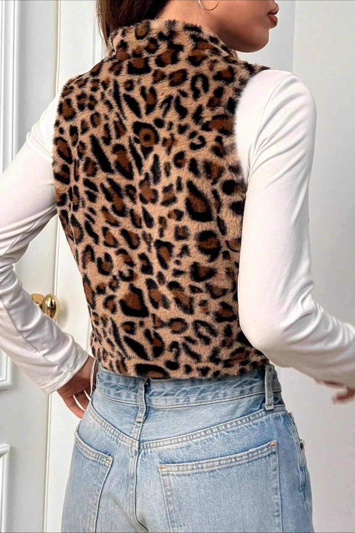 Colete Acolchoado de Inverno com Bolsos em Fleece