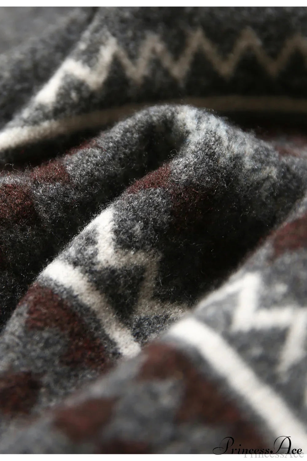Fair Isle Loose Crewneck Plus Size Knit Sweater