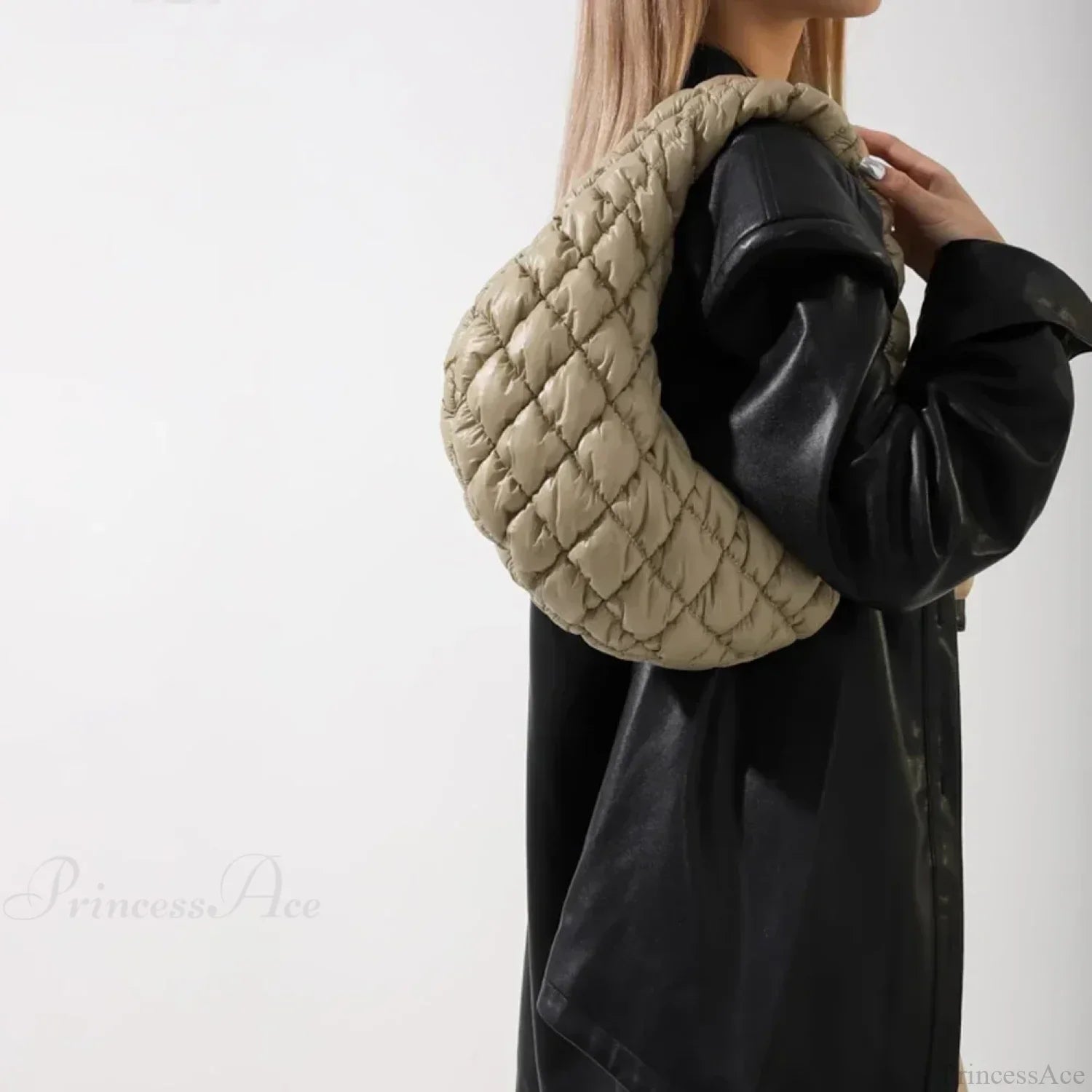 Fashion Quilted Puffer Cloud Pleated Shoulder Handbag
