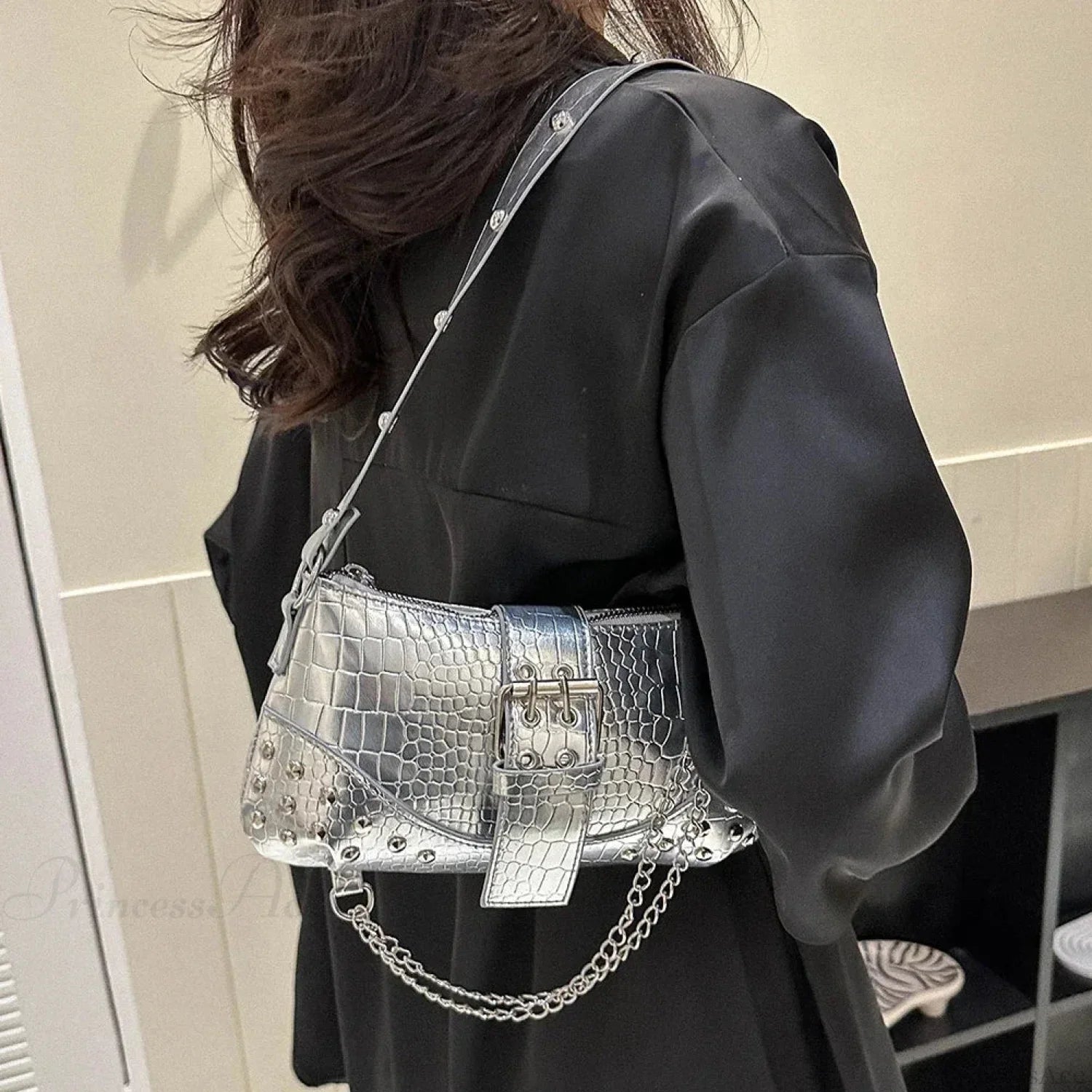 Fashion Y2K Pleated Underarm Shoulder Bag