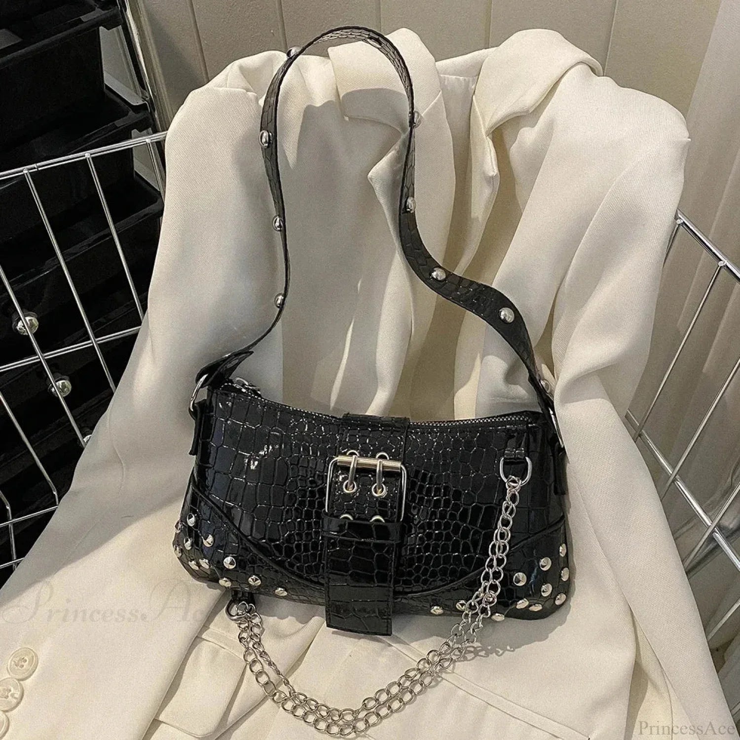 Fashion Y2K Pleated Underarm Shoulder Bag