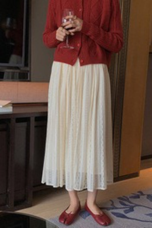 Cardigan court côtelé d'époque