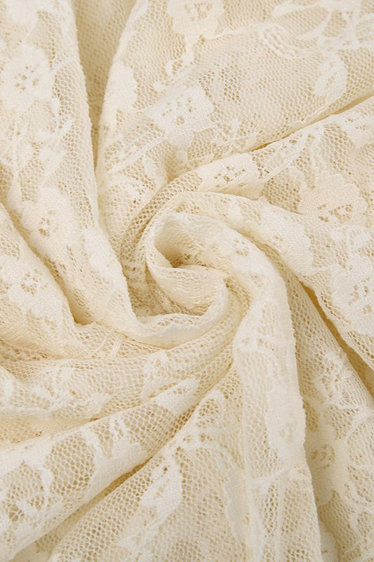 Spitzenrock mit asymmetrischem Schnitt, lang