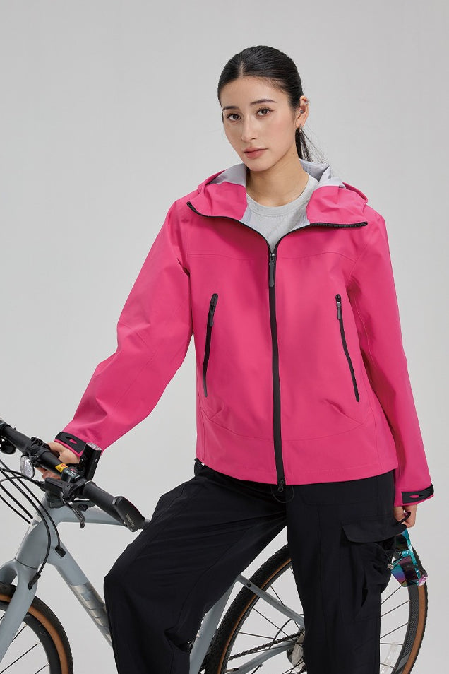 Dopamine Color Block Taped Seam Windproof Waterproof Hiking Jacket