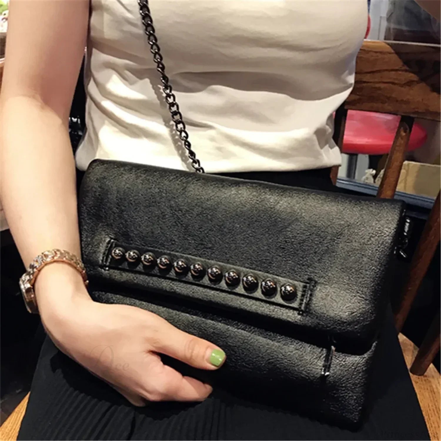 Folding Design PU Leather Clutch Wristlet