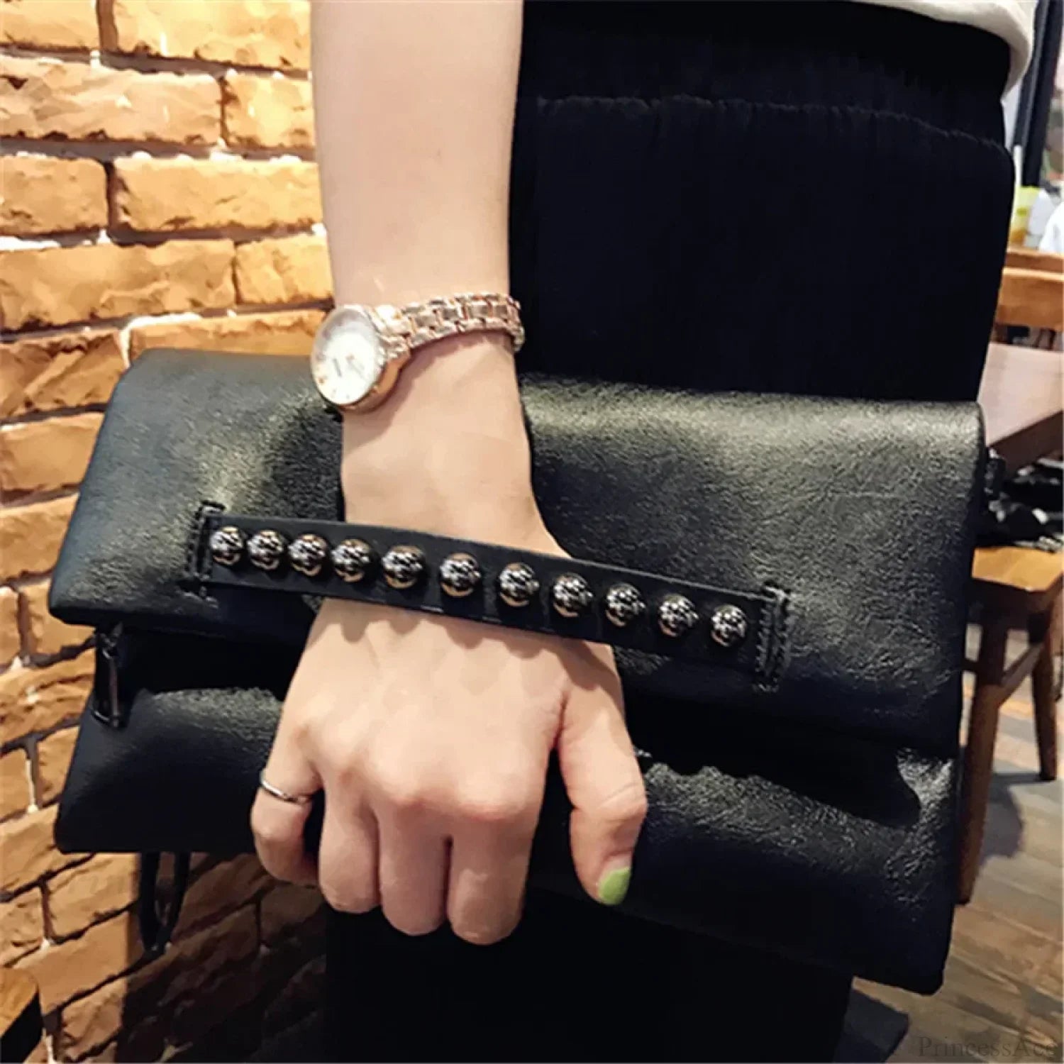 Folding Design PU Leather Clutch Wristlet