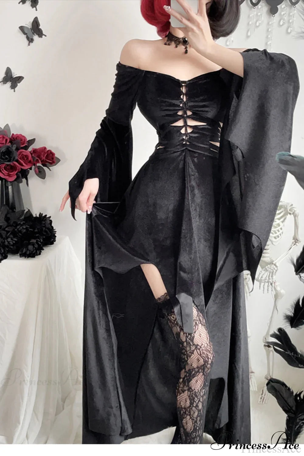 Halloween-Umhang Gothic-Kleid