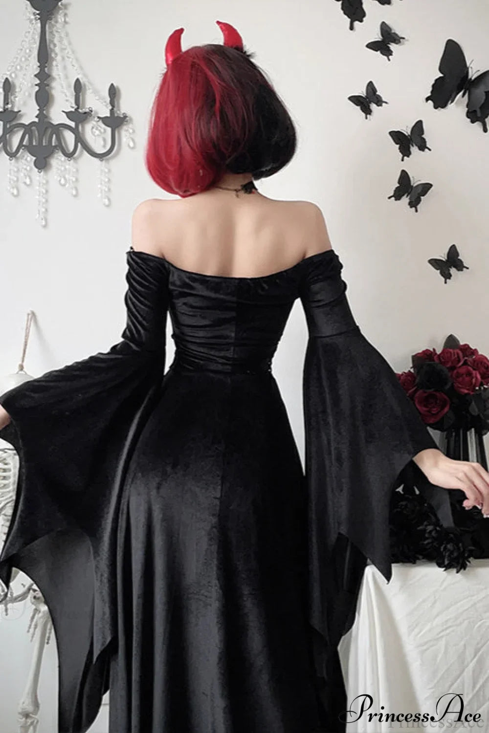 Halloween-Umhang Gothic-Kleid