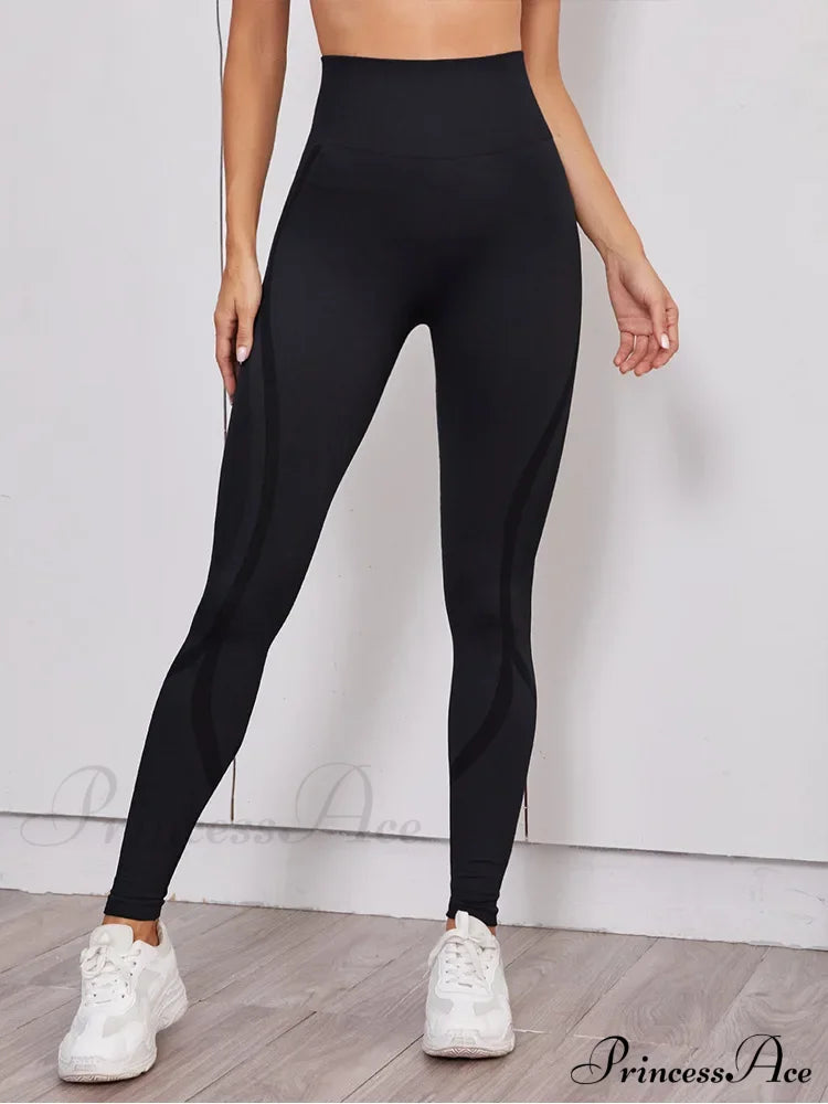 Hollow Out Waist Elastic Gym Training Yoga Legging