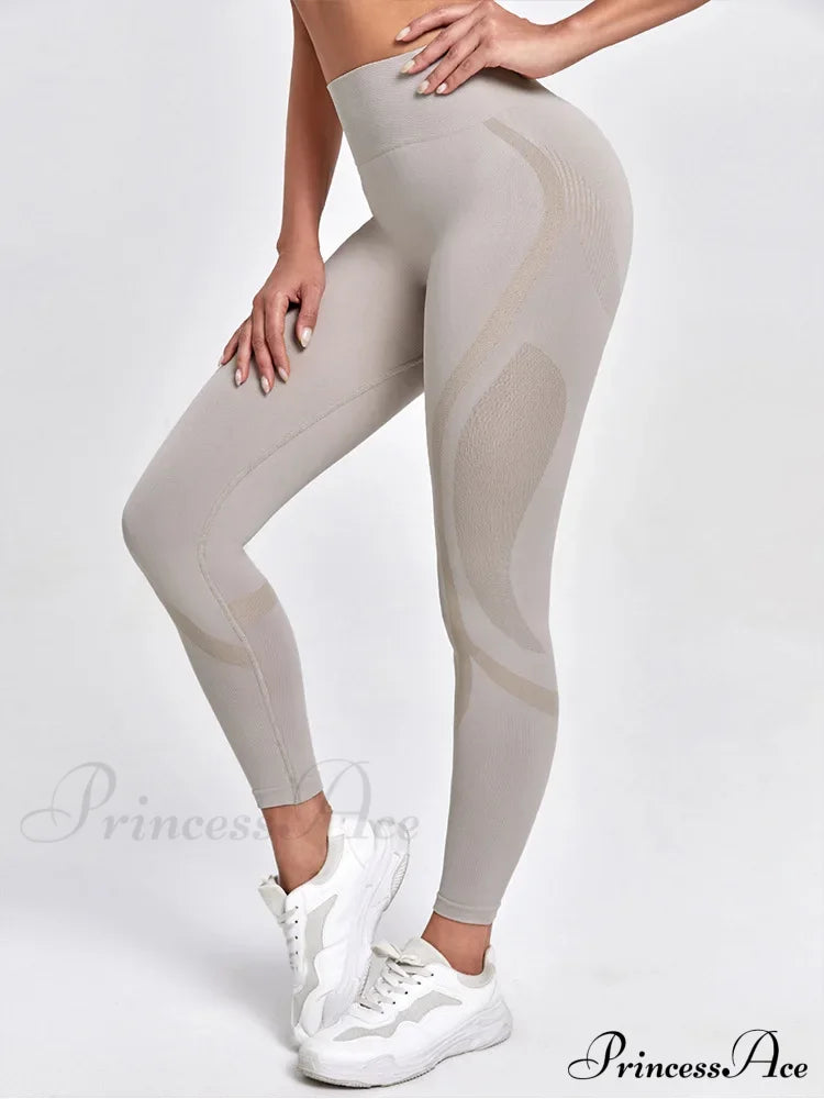Hollow Out Waist Elastic Gym Training Yoga Legging