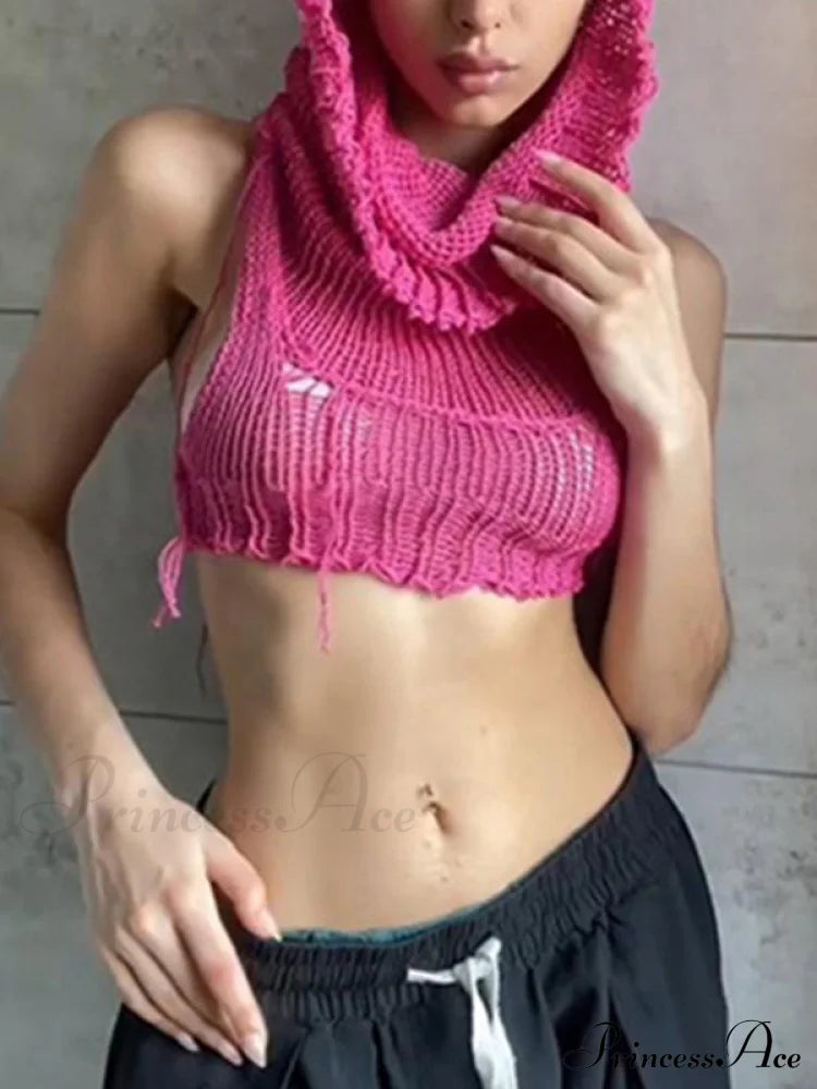 Top corto con cappuccio, spalle eleganti e fresche