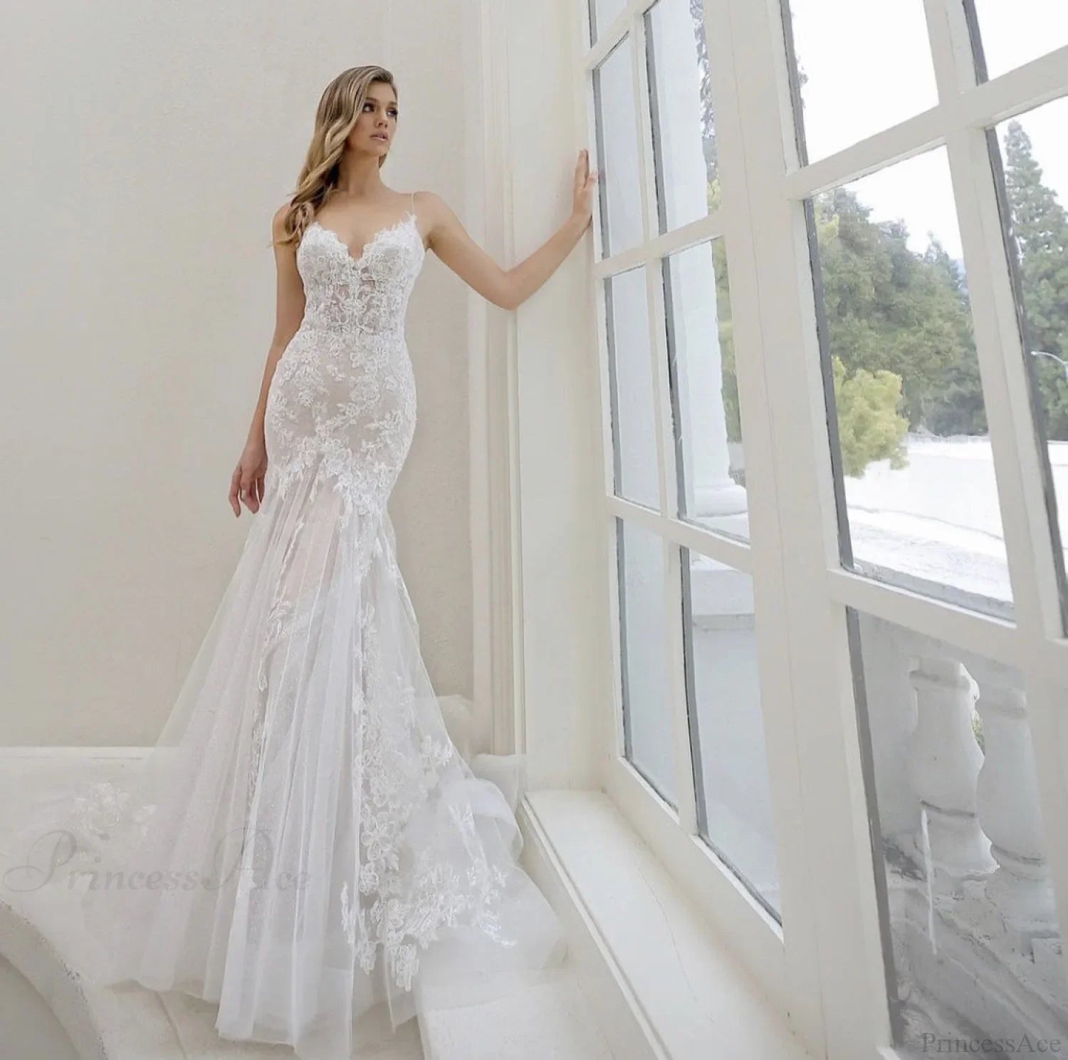 Lace Mermaid Tail Wedding Dress