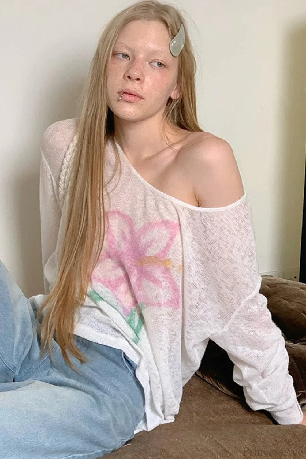 Blusa suelta casual holgada y ligera para protección solar