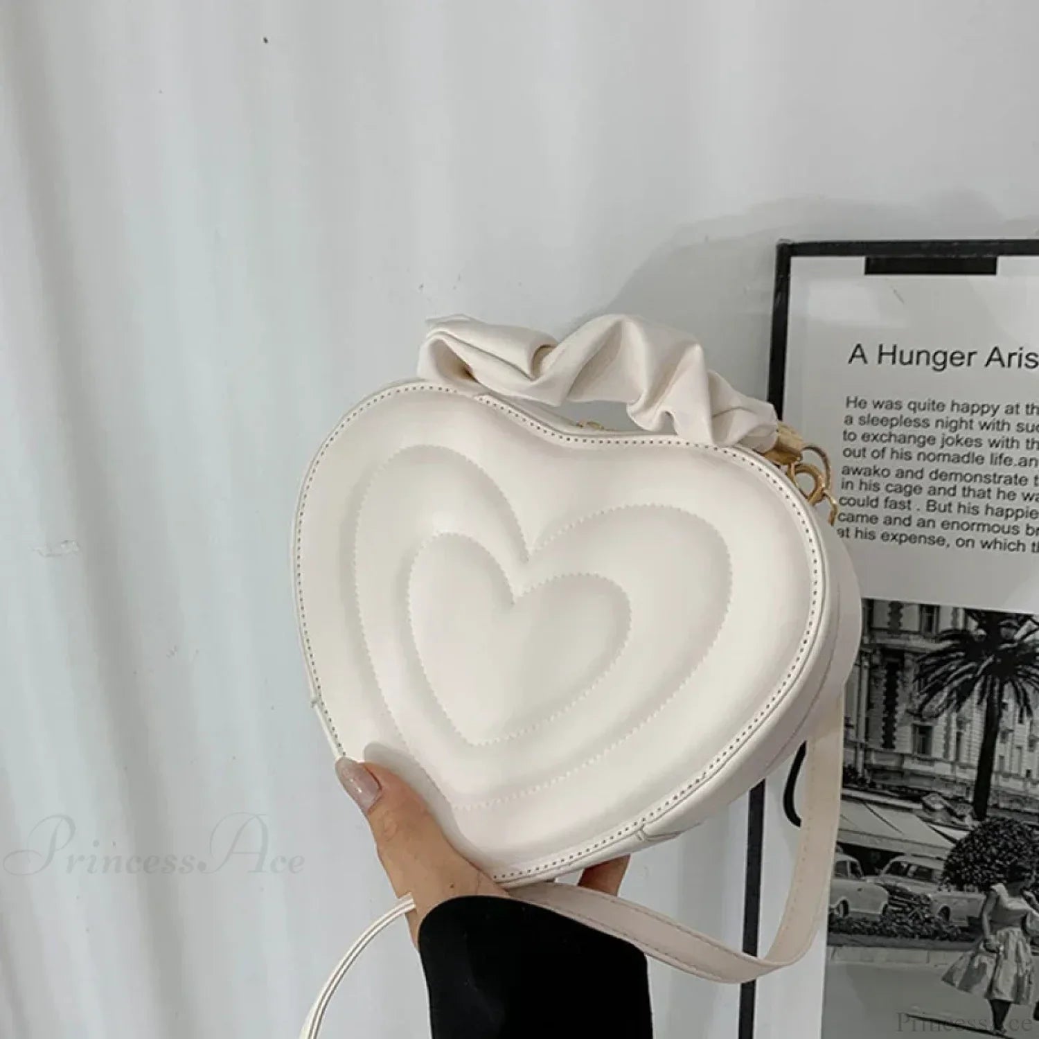 Luxury Quilted PU Leather Heart Crossbody