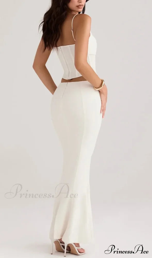 Paloma Ivory Stylish Sexy Cutout Corset
