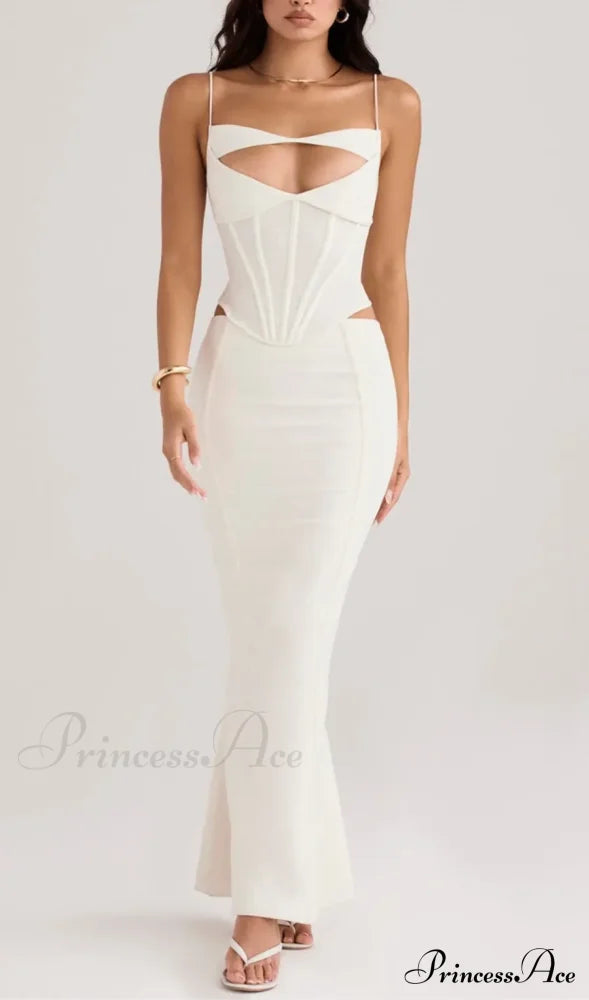 Paloma Ivory Stylish Sexy Cutout Corset
