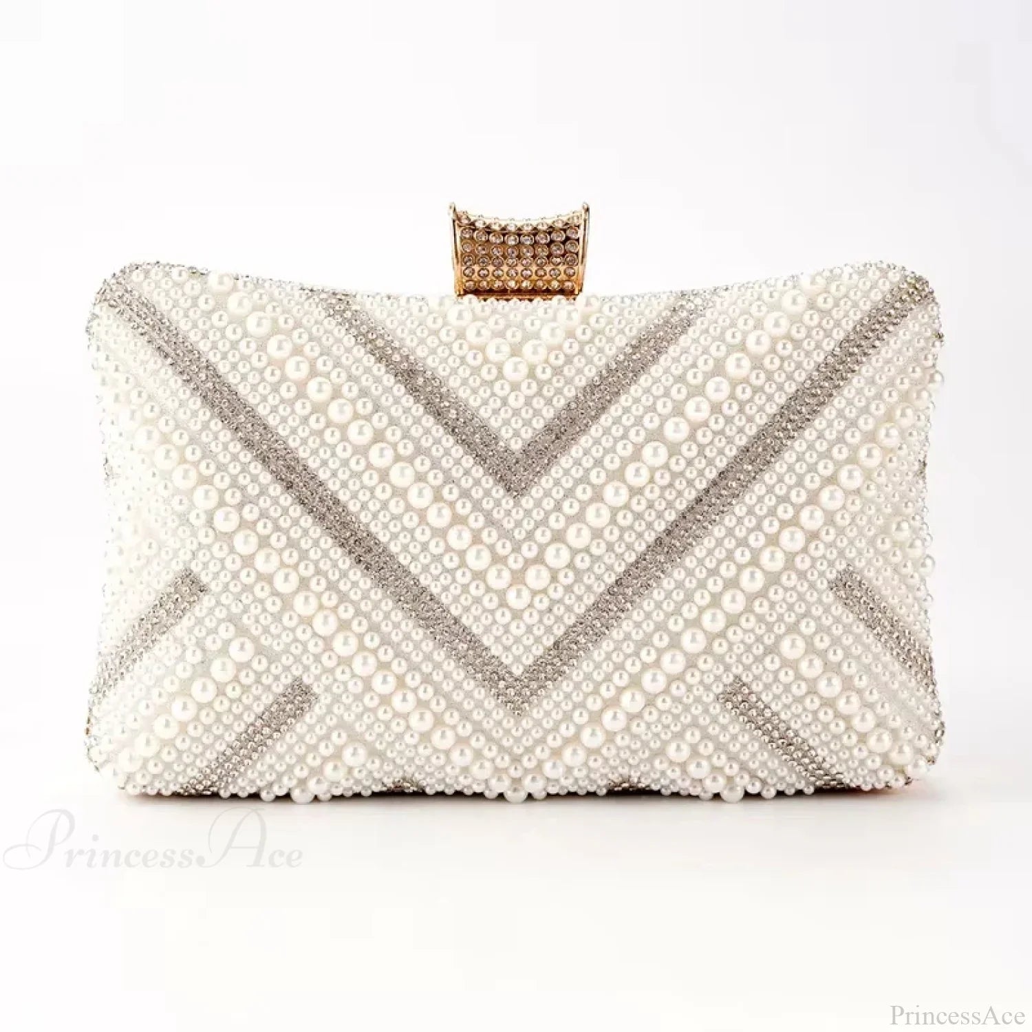 Pearl Diamond Wedding Evening Clutch Wristlet