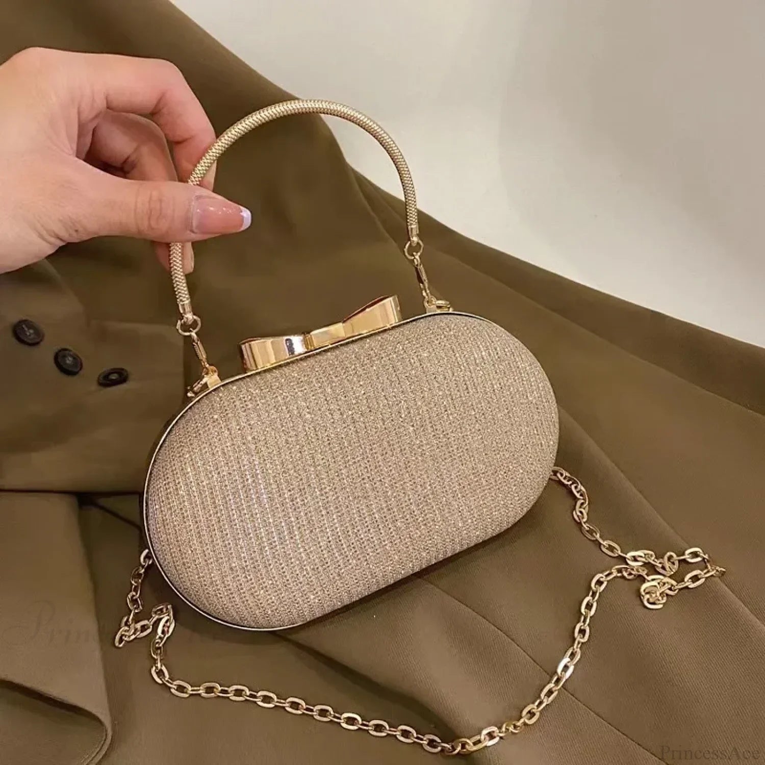 Pink Bling Sequins Evening Designer Luxury Crossbody Clutch Bag