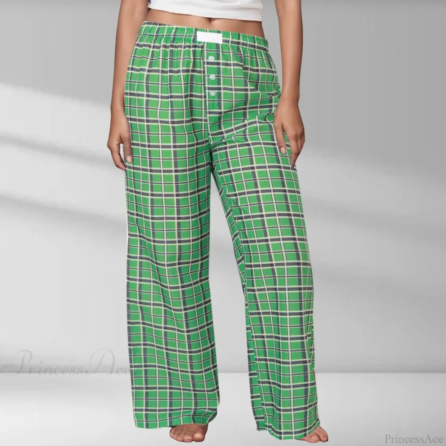 Printed Elastic Waist Slimming Pants