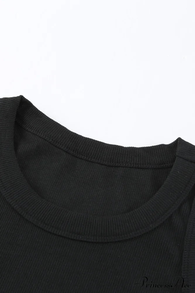 Ribbed Black Tank Top