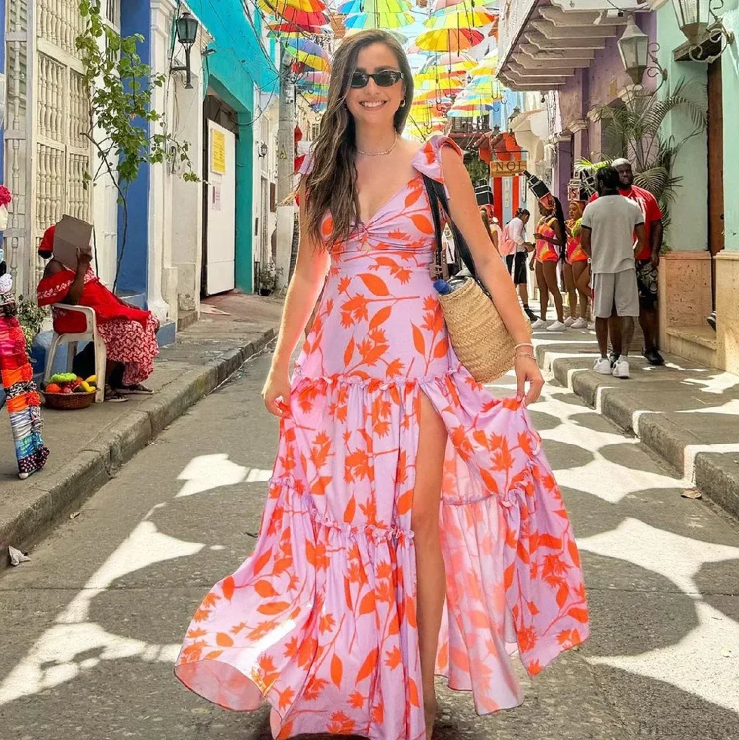 Ruffle One Piece Skirt Two Piece Set