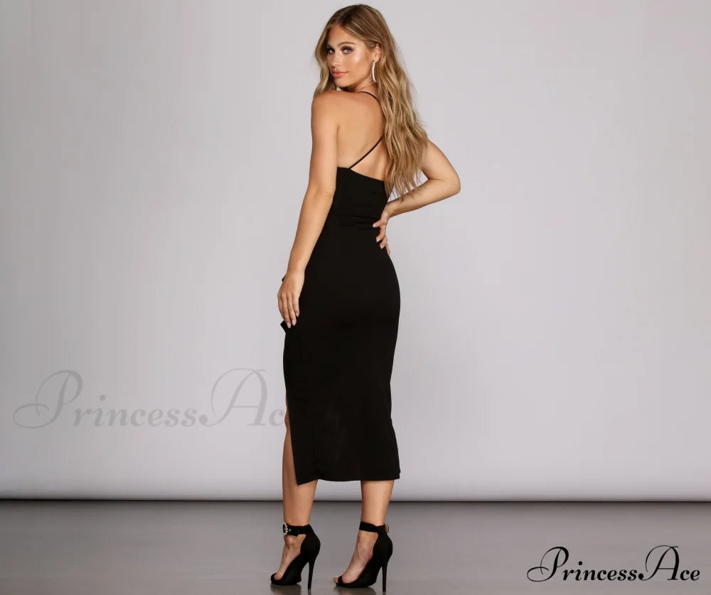 Gerafftes ärmelloses Kleid in stilvoller Liebe